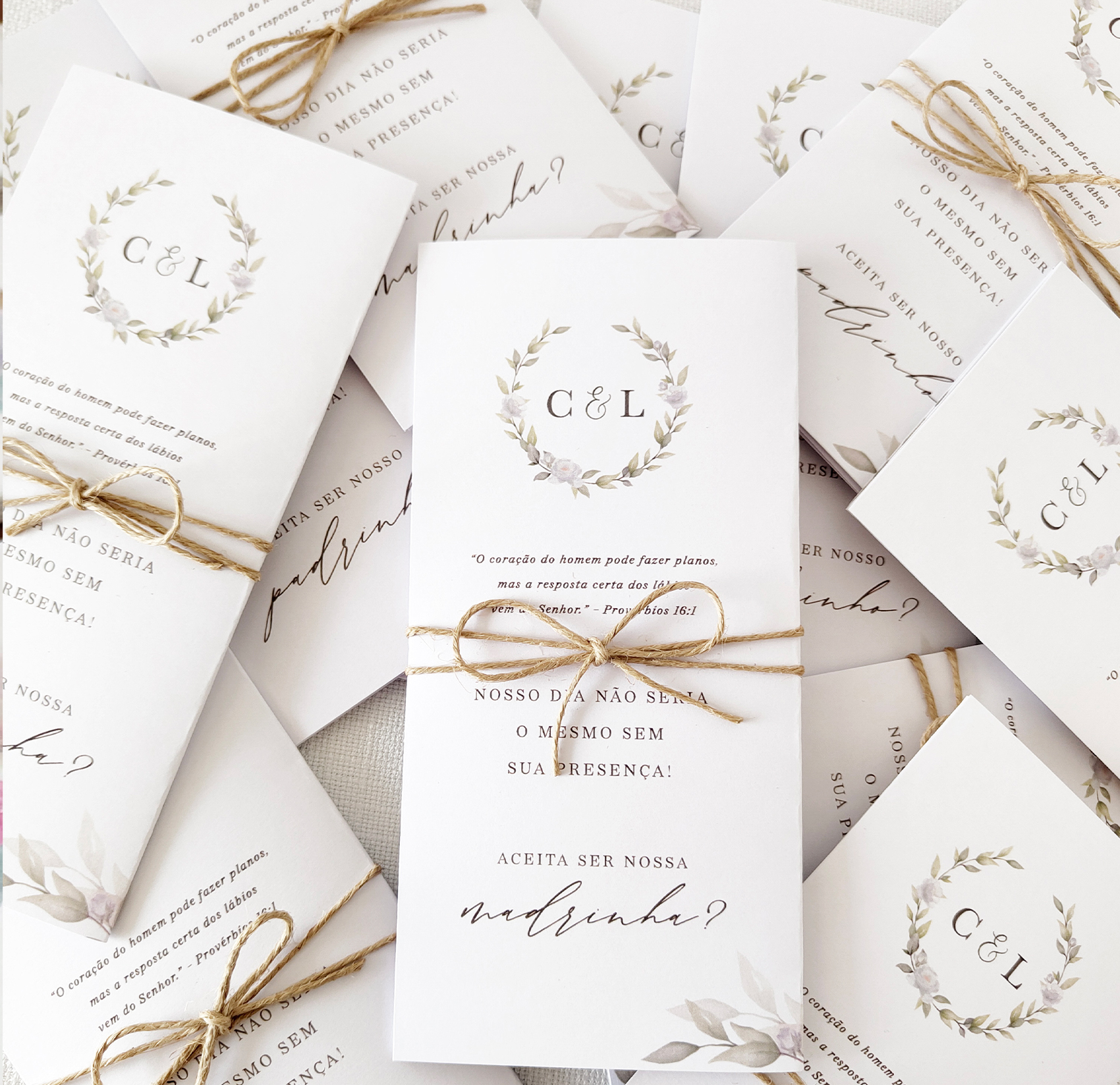 Manual e Convite para padrinhos e madrinhas de casamento personalizado